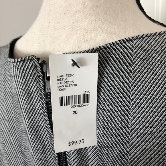 *SOLD* Lane Bryant Gray Black High Low Dress 20 - Picture 4 of 7